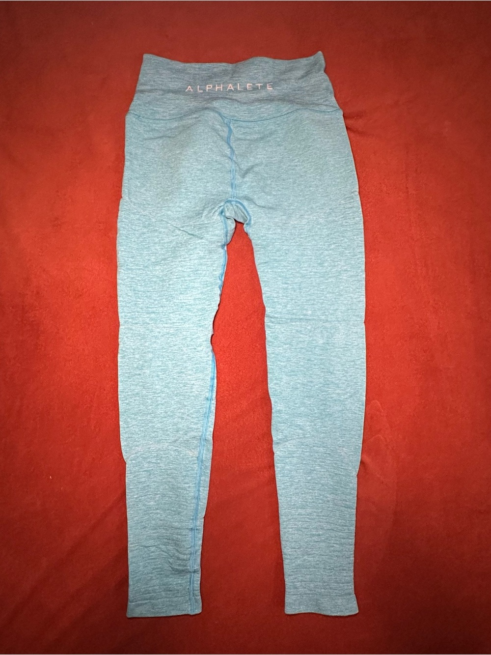 Alphalete Sky Blue Seamless High-Rise Leggings